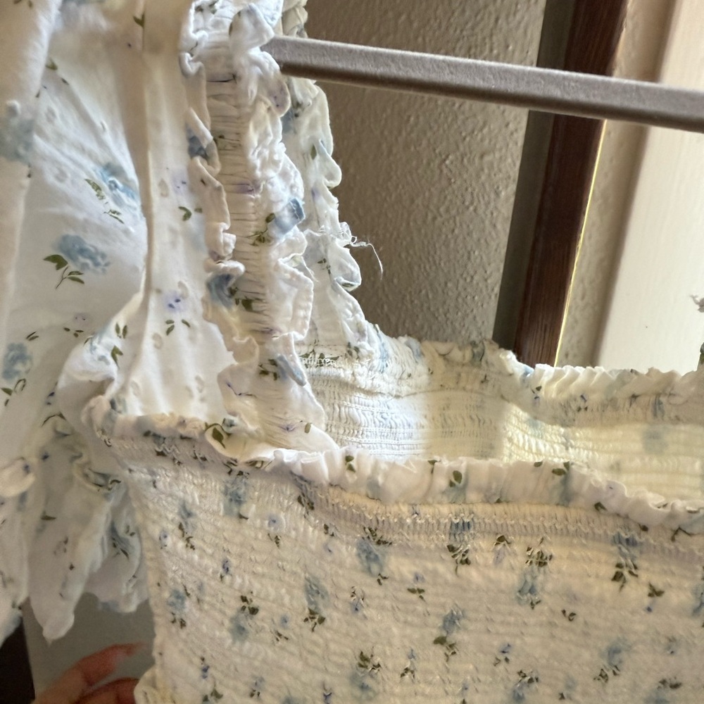 Needle & Thread Bijou Moonshine Blue Smocked Day Dress - Picture 3 of 7
